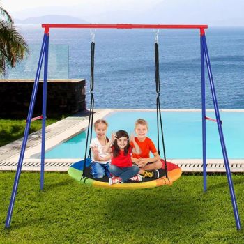 Kids/Children Outdoor Swing Double Patio Swings and Face to Face Toy Swing Set Playground with Kids Basket Ball Backboard - Zhejiang Juhong Industry Co., Ltd - China