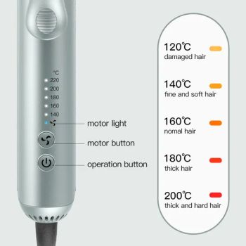 Professional Curling Iron Hair Straightener and Curler 2-in-1 Airflow Styler Flat Curling Wands for Curls Waves 360 Degree Cool Air Vents 5 Adjustable Temps - Dongguan Bidisco Electric CO., LTD - China