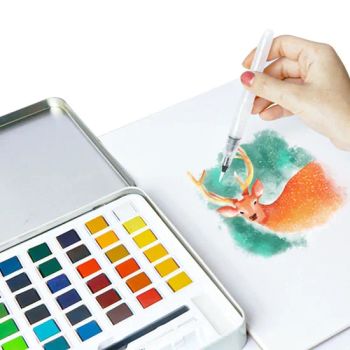 Creative Design Gift Choice Painting Supplies Artistic Inspiration Tool Solid Watercolor Set 36 48 Colors Metal Tin - Shanghai Haobin Stationery & Art Material Co., Ltd. - China