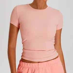 Quick-Dry Women's Yoga Top for Outdoor Fitness Activities Length Short Origin China Gender Women's Model NO. XY0252 Pattern Pure - Shenzhen Xyz Technology Ltd. - China