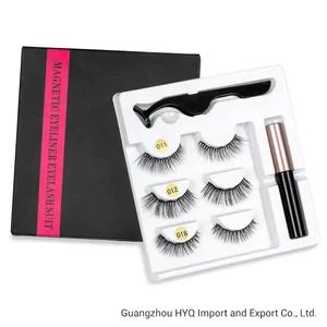 New 5 Magnet Eyelash Magnetic Liquid Eyeliner & Magnetic False Eyelashes & Tweezer Set Waterproof Long Lasting Eyelash Extension - Guangzhou Hyq Cosmetics Co., Ltd - China