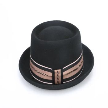Fedora Wool Felt Boater Hat Flat Top Style Fedora Hats Style Plush Origin China Brim With Brim Gender Women's Crown With - Taizhou Yiyue Imp&Exp Co Ltd - China