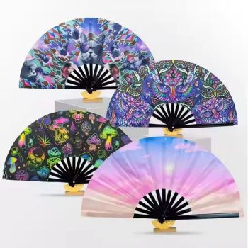 Wholesale Portable Folding Silk Fans Personalized Bamboo Hand Fans Wedding Souvenirs Gifts - Jinjiang Naike Eco Technology Co., Ltd. - China