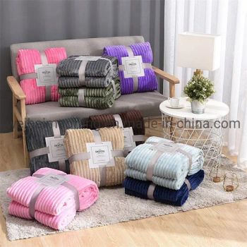 Super Soft 100%Polyester Solid Coral Fleece, Flannel Fleece Throw Blanket - Weihai Woollen Fabric Group Co., Ltd. - China