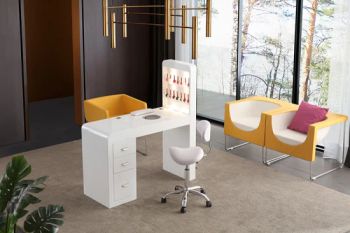 Nail Salon Furniture Nail Table Desk Beauty Salon Equipment Color White Weight 45kgs Condition New HS Code 94036099 Trademark - Dongpin Beauty & Medical Co., Ltd. - China