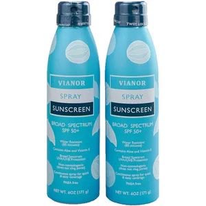 Customized Brightening Sun Block Protection Spray 150ml SPF50 Sunscreen Spray - Shandong Vianor Pharma Co., Ltd. - China