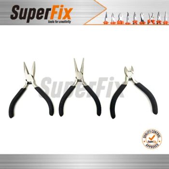 Nickel Iron High Quality Jewelry Pliers Set Essential Supplies for Jewelry Mini Pliers Diagonal Pliers Round Bent Pliers Needle Nose Pliers - Zhangjiagang Superfix Tools Co., Ltd. - China
