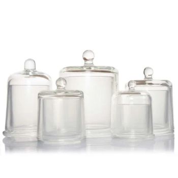 Bell Candle Holder Clear Glass Cloche Candle Jar Glass Dome Holder - Xuzhou Sheenland Glass Products Co., Ltd. - China