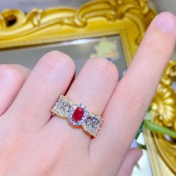 New Purple Rose Full Diamond Ring High Quality Fashion Open Gemstone Engagement Rings - Xiamen Starlights Trading Co., Ltd. - China