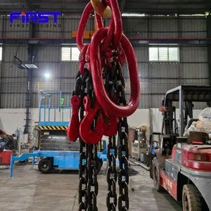High Strength Alloy Steel G80 Two Legs Chain with Hook Lifting Sling - Weifang First Rigging Co., Ltd. - China
