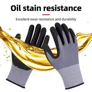 Nylon Spandex Ultra Sandy Nitrile Coated Safety Work Protective Gloves - Jiangsu Perfect International Trade Co., Ltd - China