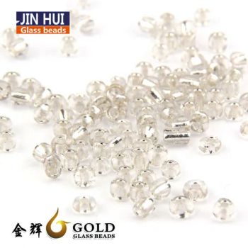 Glass Seed Beads, Irrigation Silver Beads, Beads Model NO. Silver HS Code 70181000 Trademark Jin hui Shape Round Style Application - Jiangyin Jinhui Arts & Crafts Co., Ltd. - China