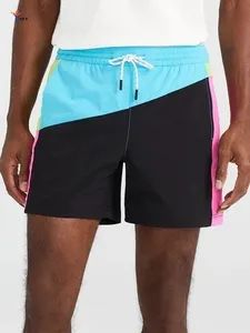 Quick Dry Short Mens Beach Swim Short Plus Size Printed Waterproof Swim Wear Trunks Swimming Bathing Wear Patchwork Causal Shorts - Guangzhou Inly Sporting Goods Co., Ltd. - China