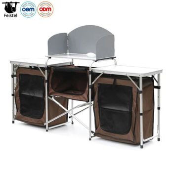 Hot Sales Portable Wholesale Outdoor Furniture Aluminum Folding Camping Kitchen Cooking Restaurant Picnic Table for Events - Anhui Feistel Outdoor Product Co., Ltd. - China