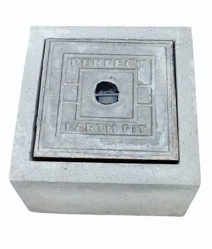 Concrete Earthing Pit Color Gray Shape Square Material Concrete Usage/Application Earthing Dimensions 300 x 300 x 200 mm (l x b x - Earth Power Solution - India