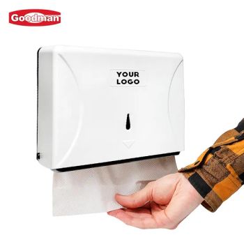 Custom Simple Black Napkin Holder Tissue Storage Box for Public Toilet Restroom Hotel Plastic Wall Mounted Tissue Boxes - Jiangmen Goodman Cleaning Supplies Co., Ltd. - China
