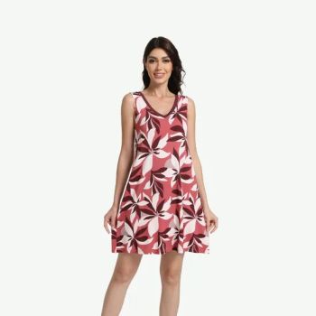 Designer Elegant Floral Printed Soft Bamboo Viscose Organic Cotton Sleeveless Knitted Nightgowns for Women - Qingdao Saright Garment Co., Ltd - China