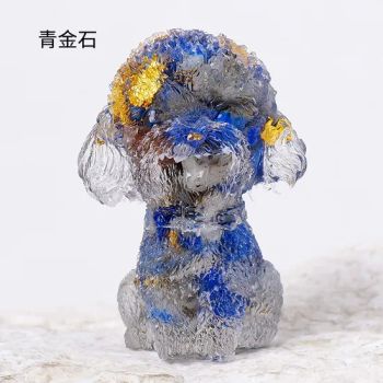 Wholesale Handmade Natural Healing Crystal Stone Drop-Glued Teddy Dog Ornament Crystal Crafts - Haifeng Alaric Inc - China