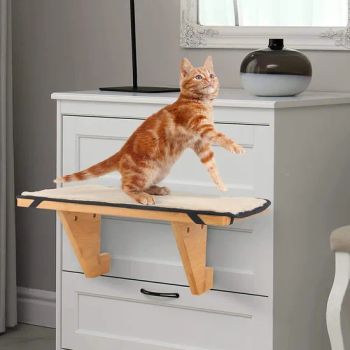 Pet Beds Bamboo Cat Window Seat Cat Window Perch Wall Mount Cat Window Hammock - Cao County Zhi Zhen Mei Wood Co., Ltd. - China