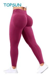 Scrunch Butt Lifting Leggings for Women Impact Gym Seamless Workout Leggings MID Low Waist Tummy Control Yoga Pants - XIAMEN TOPSUN APPAREL CO., LTD. - China