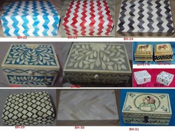 Bone Jewelley Box Texture Smooth, Natural Application Fashion And Garments Accessories Material Buffalo Cow Horn, Brass, Bone, Resin, Wood, Glass, Metal, -  BS International  - India