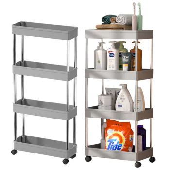 Slim Storage Cart Mobile Shelving Unit Organizer Slide out Storage Rolling Utility Cart Tower Rack for Kitchen - Wenzhou Yafei Aluminum Products Co., Ltd. - China