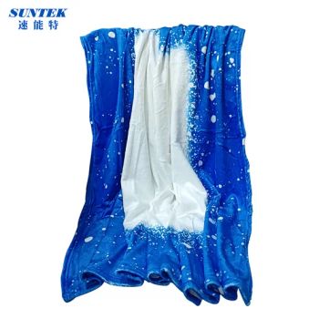 Flannel Soft Bleached Sublimation Faux Bleached Blankets Season Winter Pattern Panel Usges Promotion Material Fleece Trademark - Suntek Print Company Limited - China