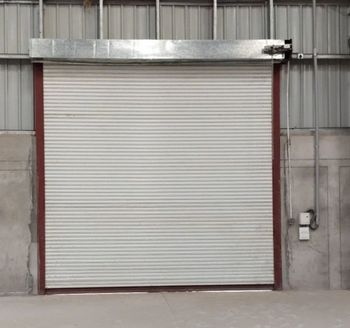 Mild Steel Remote Rolling Shutter with RF Remote & Auto Stop (Side Motor, 800 kg) - Mahadev Shutter Automation - India