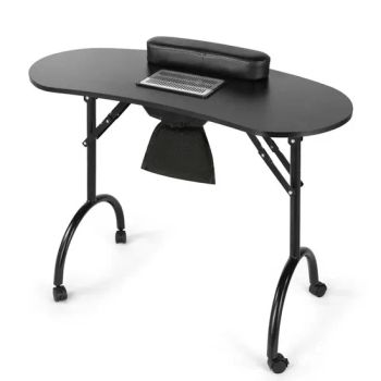 Nail Salon Cheap Portable Folding Nail Manicure Table with Exhaust Fan and Wheels - Jiangmen Mingmei Hardware Furniture Co., Ltd. - China