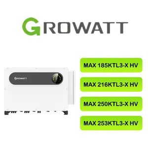 Growatt MAX185KTL3-X HV 3Phase 1500V 1080V Sine Wave 1Y CE ISO9001 - MY Solar Technology Co., Ltd. - China