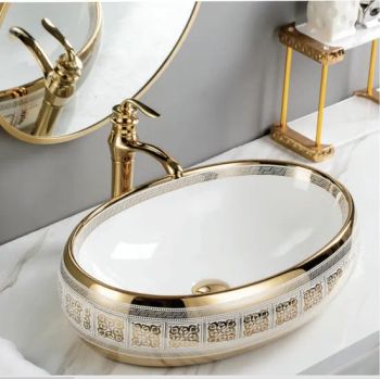 Single Porcelain Washbasin Rectangular Platform Ceramic Washing Basins Bathroom Sinks - Chaozhou Central Intelligent Sanitary Ware Technology Co., Ltd. - China