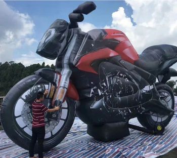 Giant Huge Large Big Customize Oxford Cloth Inflatable Motor Van Motorcycle Motor Bicycle Motorbike Bike Model - Hefei Gold Adprintier Image Printing Co., Ltd - China