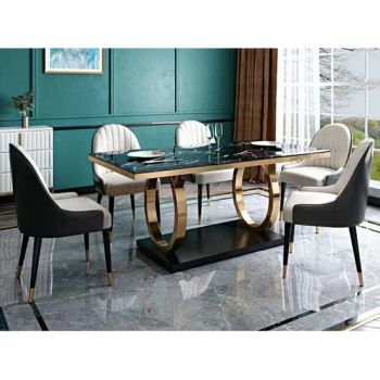 Modern Restaurant Furniture for Hotel Project Round Back Restaurant Chair Living Room 47 Inch with Four Chairs - Foshan Hoping Furniture Co., Ltd. - China