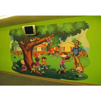 Play School Cartoon Wall Paintings Service Service Mode Offline Service Location Local Service Type Play School Cartoon Wall Paintings - Balram Singh - India