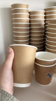 12oz PLA Double Wall Kraft Paper Coffee Cup – 100% Compostable - 深圳泰美乐纸制品有限公司 - China