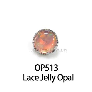 Labret Top Titanium 16g Hot Fashion Jelly Opal Lip Ring Top Piercing Jewelry - Dongguan Jiang Titanium Jewelry Co., LTD - China