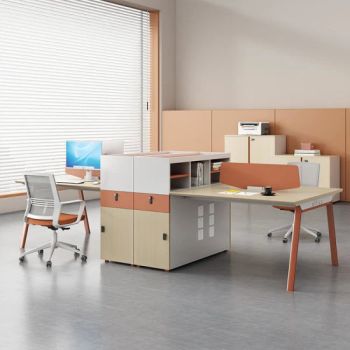 4 6 Person Employee Booths Finance Workstations Factory Wholesale Desks Chairs Office Partition - Guangdong Hongye Furniture Group Co., Ltd - China