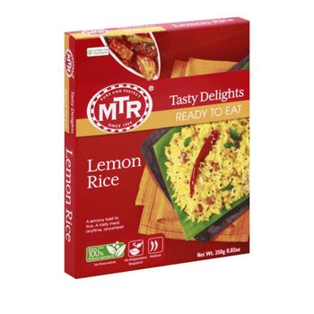 MTR Authentic Indian Lemon Rice 250g | Ready-to-Eat Bulk Rice Meals | Vegetarian, Preservative-Free, Wholesale Distributor Packs - Smart Agri GmbH - Germany