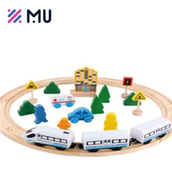 Electrical Track Early Educational Baby Car Montessori Train Set Wooden Toys for Kid - Market Union Co. Ltd. - China