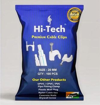 PVC White 6mm Nail Cable Clip, Packaging Size: 100 pieces/packet - Siddhivinayak Enterprises - India