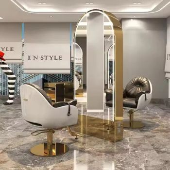 Professional Barber Station Beauty Hair Styling LED Light Salon Floor Mirror - Henan Eminent Medical Devices Co., Ltd. - China