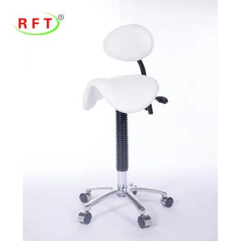 Europe Market White PU Leather Commercial Furniture Coffee Shop Saddle Chair - FOSHAN AH FAN TI FURNITURE CO.,LTD - China