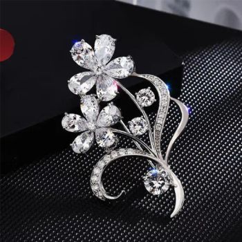 Custom Logo Gold Sliver Safety Pin Rhinestone Sliver Luxury Designer Women Fashion Jewelry Brooches Custom Brooch Pin - Phoenix Flame Holdings Limited - China