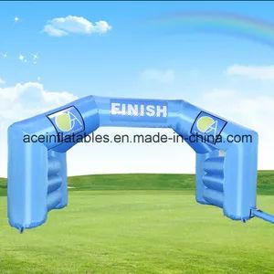 Advertising Finish Line Inflatable Arch Inflatable Archway Color Blue Type Arches Banner Velcro Material Oxford Technics - Ace Inflatables Ltd. - China