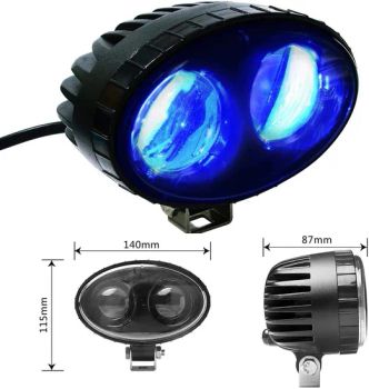 E-MARK ECE Double-Eyed blue Spot Round Zone Beam Lights LED Forklift Safety Warning Lights for Warehouse Danger Areas - Ningbo Beilun Bonsen Auto Electron Co., Ltd. - China