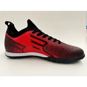 FB28 Red Male Football Shoes 39-45# PU EVA+Mesh 15D Color Red Gender Male Trademark L&K Model NO. FB28 Origin Jinjiang Upper Material PU - Xiamen L&K Import and Export Co., Ltd. - China