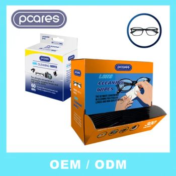 Anti-Foggy Air-Laid Cleaning Paper Wipes for Lens Screen Glasses Care OEM Supplier - Shanghai Pcares Cosmetic Co. Ltd - China