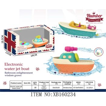 Xinbo Wholesale Hot Water Playing Eco Friendly Electric Shower Bath Toy Sprinkler Children Bath Toys Wind up Floating Boat Toy - Shantou Xinbo Toys Co., Ltd. - China