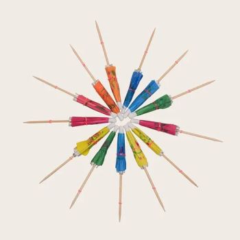 Hot Selling Custom Decorative Mini Paper Umbrella Bamboo Skewer Flag Stick Cocktail Umbrella Toothpicks for Drink and Party - Wenzhou Qiangsen Import and Export Co., Ltd. - China