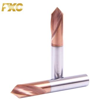 CNC Machine Solid Carbide Spotter Drill Bits Spotting Drilling 2 Flute with Tisin Coating for Steel - FUXINCHENG TOOLS CO., LTD. - China